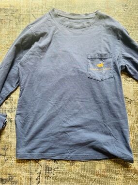 Southern Marsh Youth Large Long-Sleeve Pocket T-Shirt — Blue
